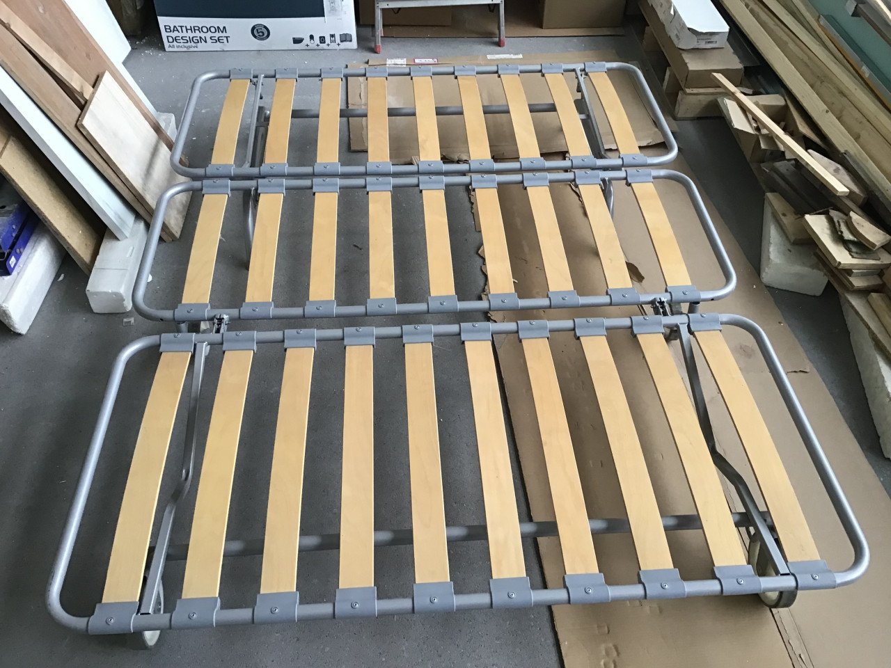 Slaapbank Ikea PS 1.60x2.00 bedframe izgs, T.E.A.B.!