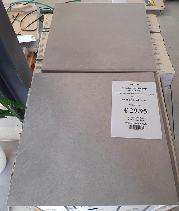 3030-133 Natuursteenlook tegels, beige, 60x60 cm, per m²