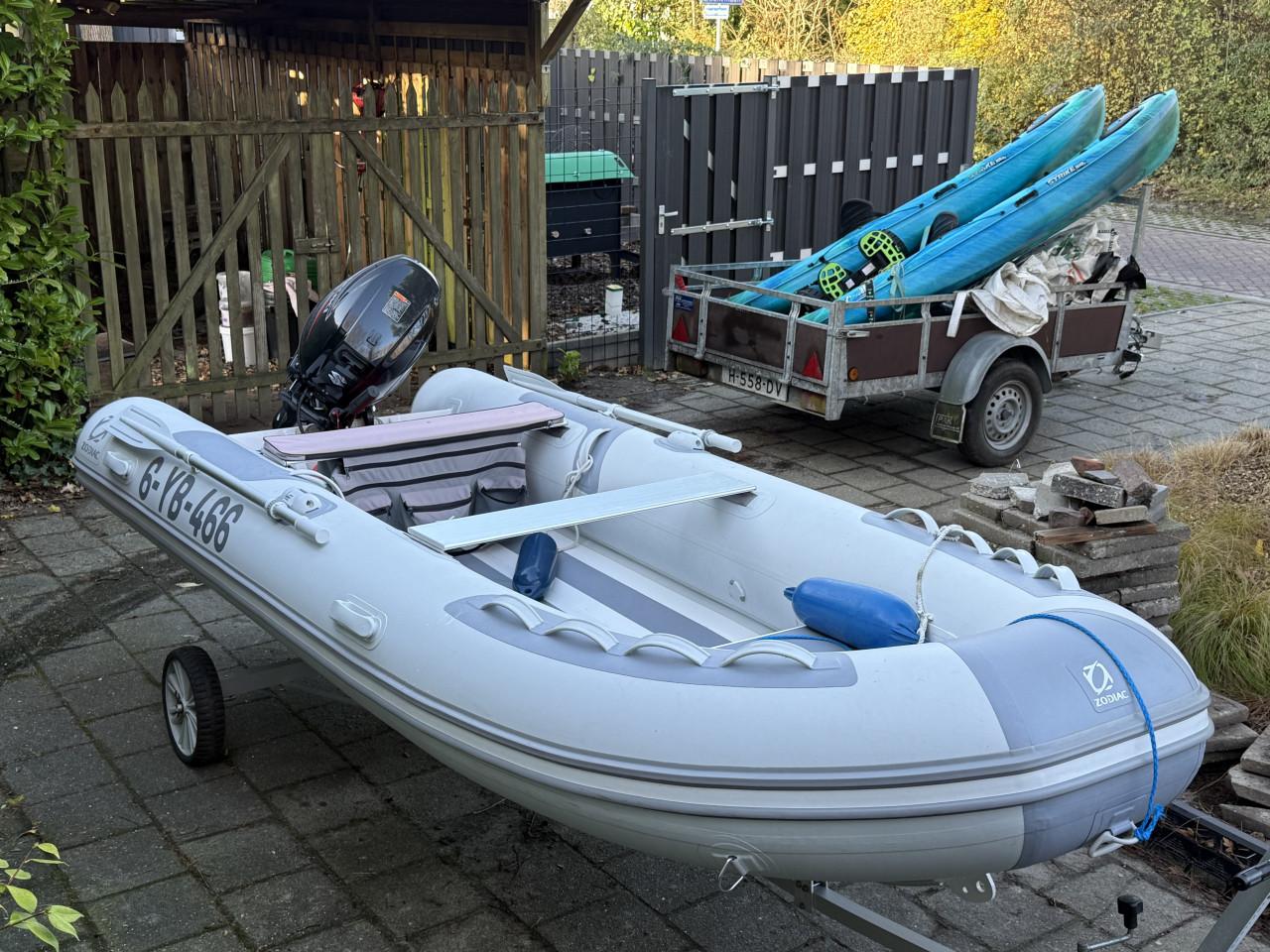 Zodiac Cadet 390 RIB Alu DL incl. suzuki25 pk en  handtrailer (kalf)