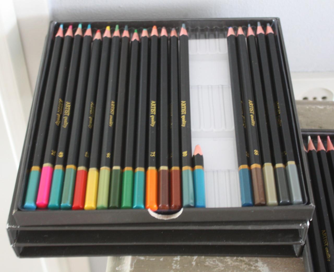 Set potloden in opbergbox