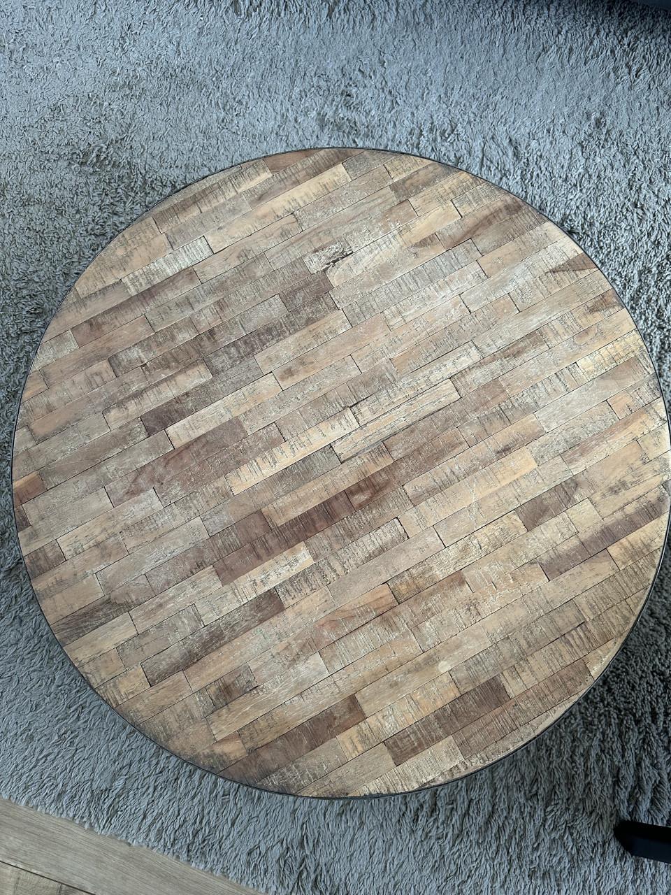 Salontafel set hout/ metaal