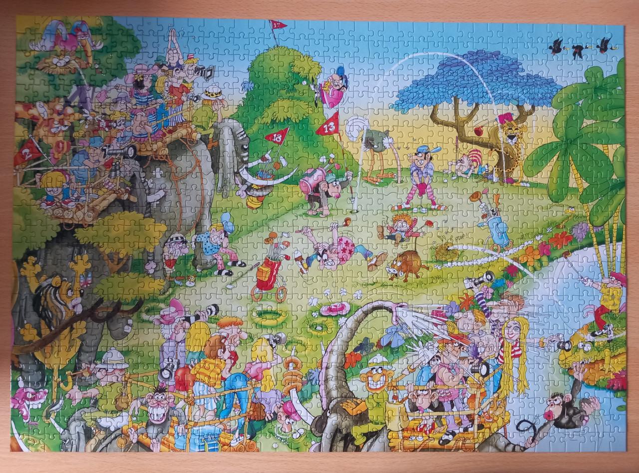 Comic puzzel Golf Safari
