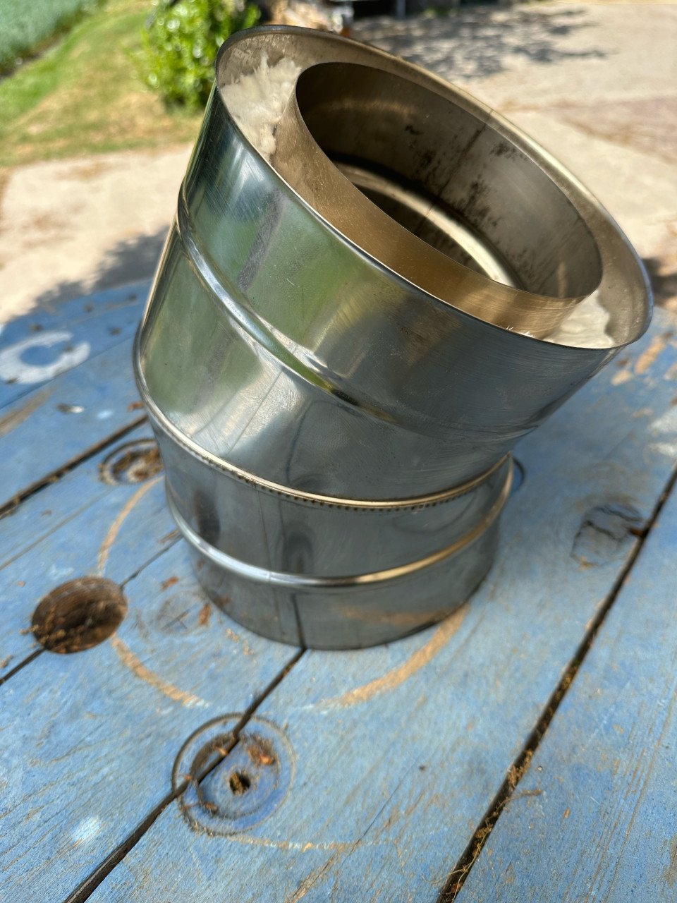 RVS Dubbelwandige rookafvoer 45gr 150/200mm