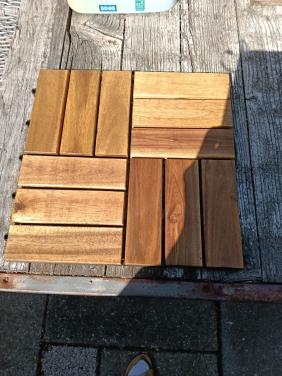 Houten tuintegels