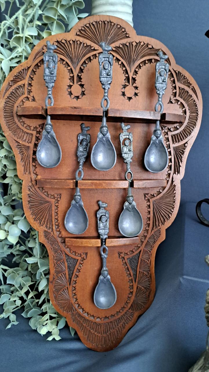 Diverse vintage kandelaars/lepelrek/schaal