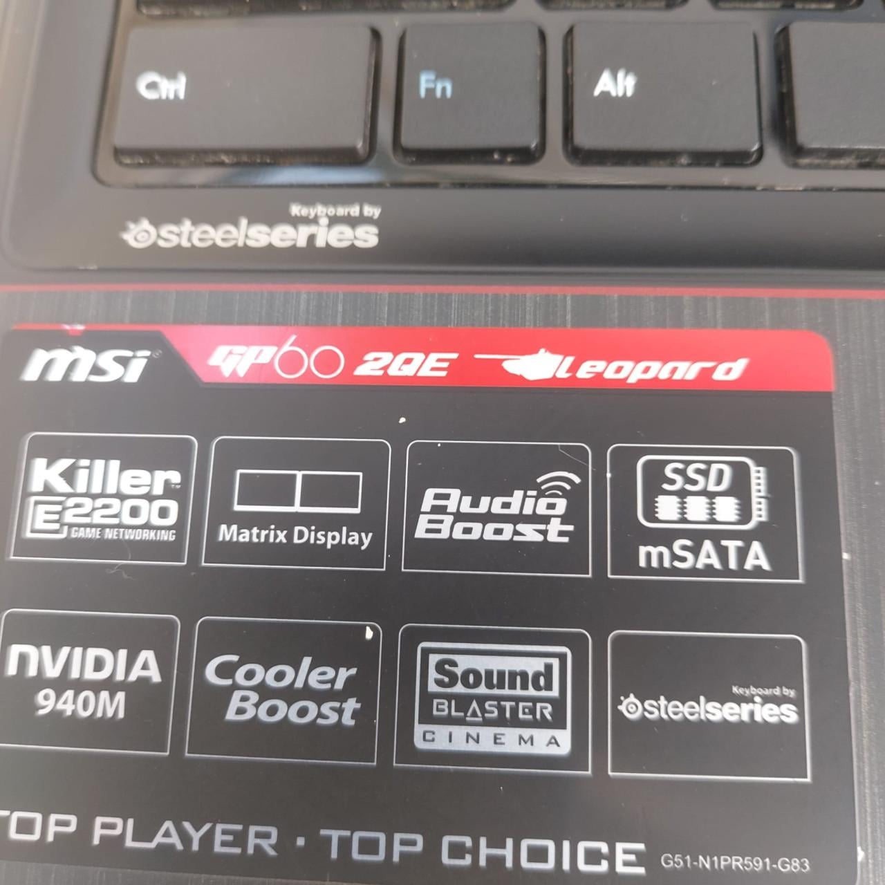 MSI Leopard 2QE game laptop i5 8GB RAM Geforce 940M 2Gb