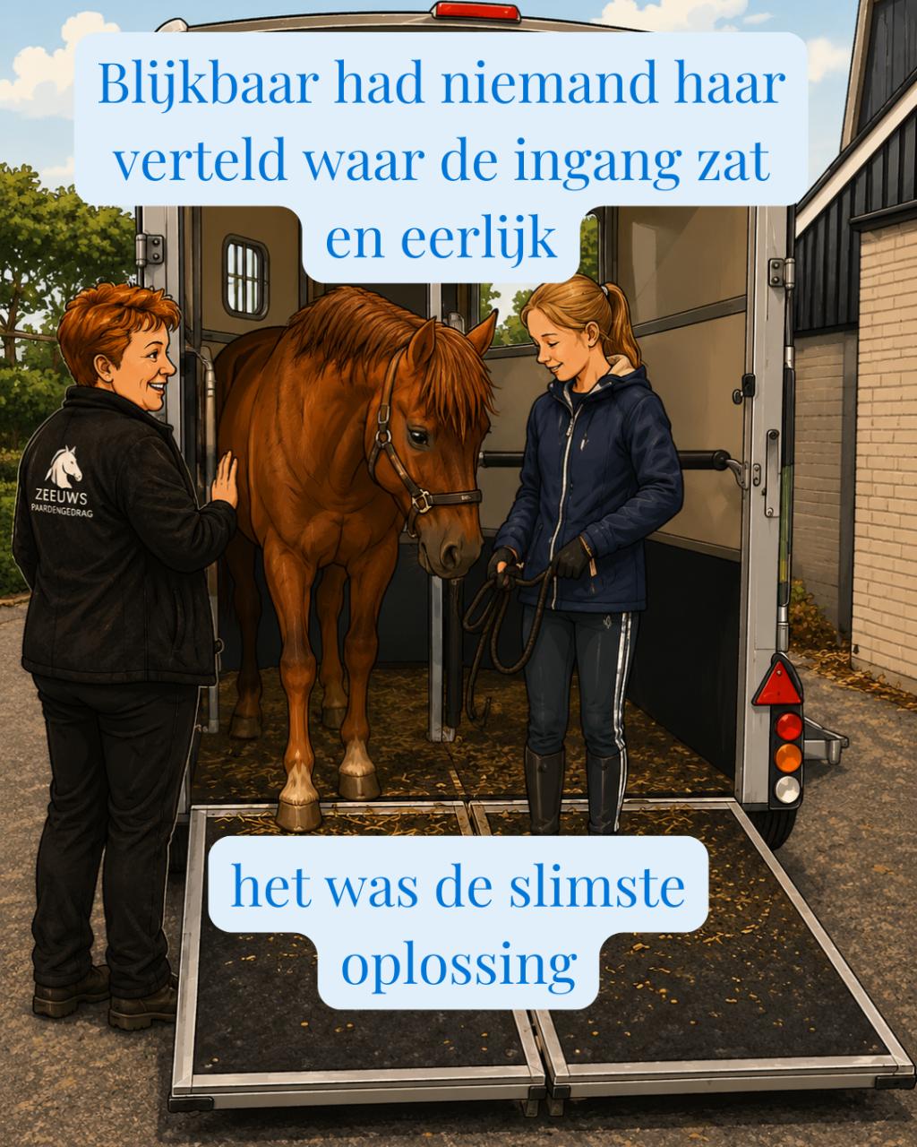 Een VIP paard wil VIP vervoert worden