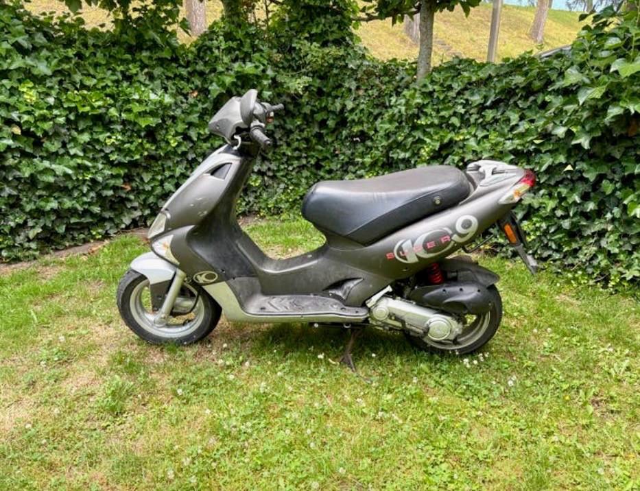 Te koop Kymco Super 9 50cc 2takt AC blauw kenteken