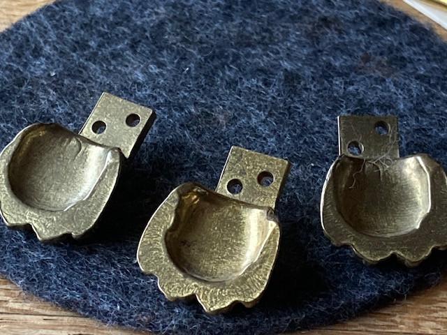 Koperen Kandelaartjes - visitekaartjeshouder, -en driepoot