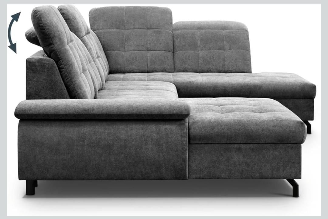 Hoekbank donker grijs