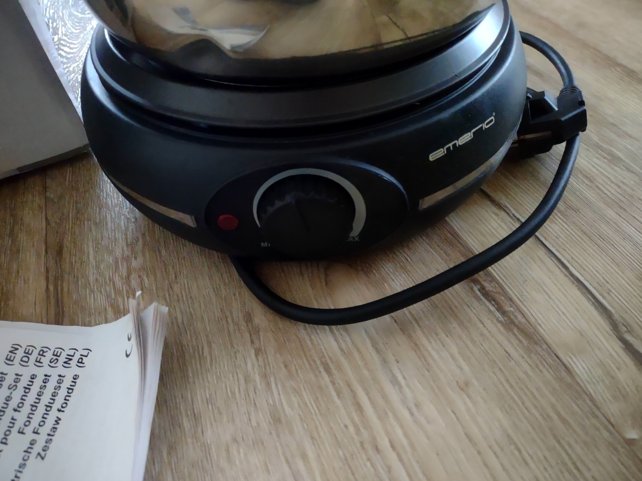 Nette Emerio fondueset, fonduestel, fonduepan elektrisch.
