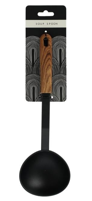 JENS Living Soeplepel - Pollepel - Opscheplepel - houtlook & zwart