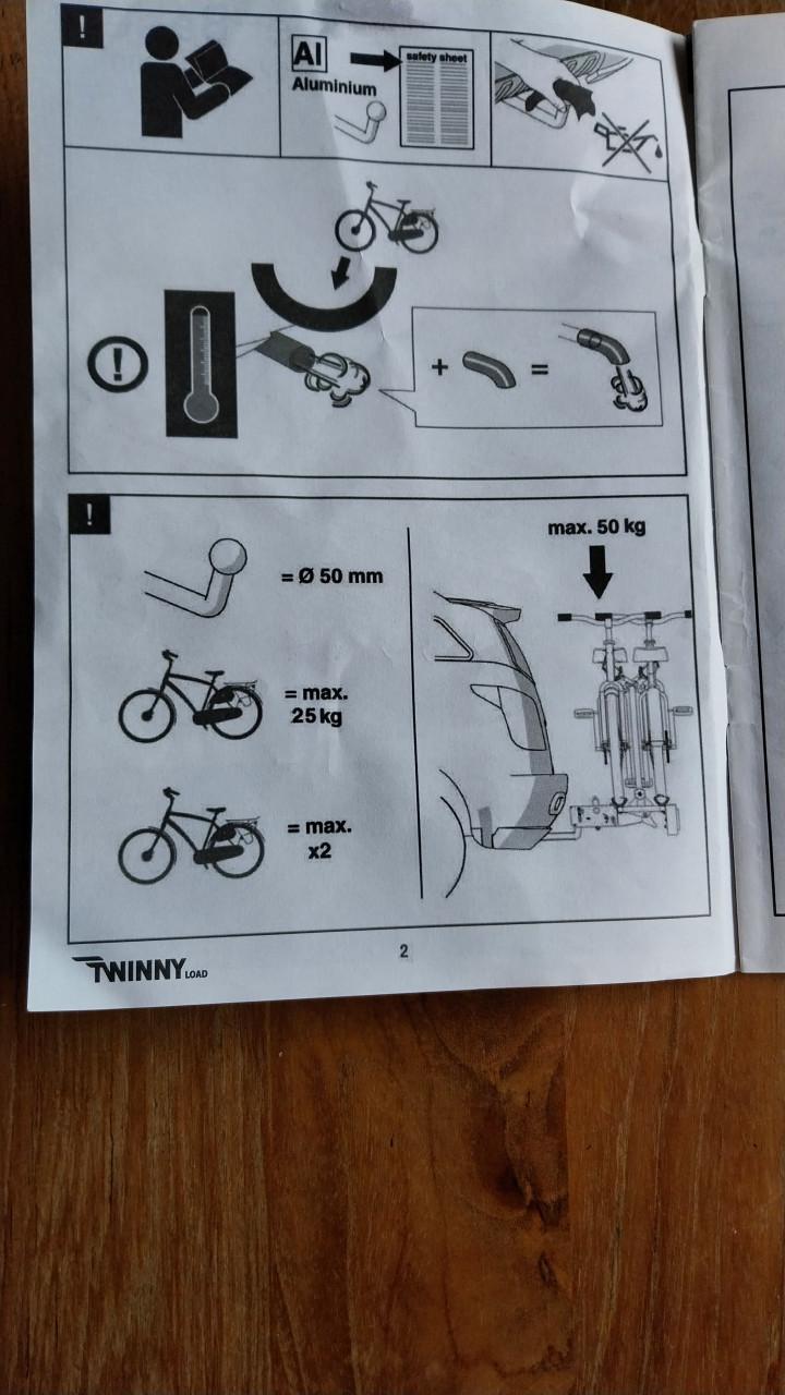 Fietsendrager  twinny load voor 2 e-bikes