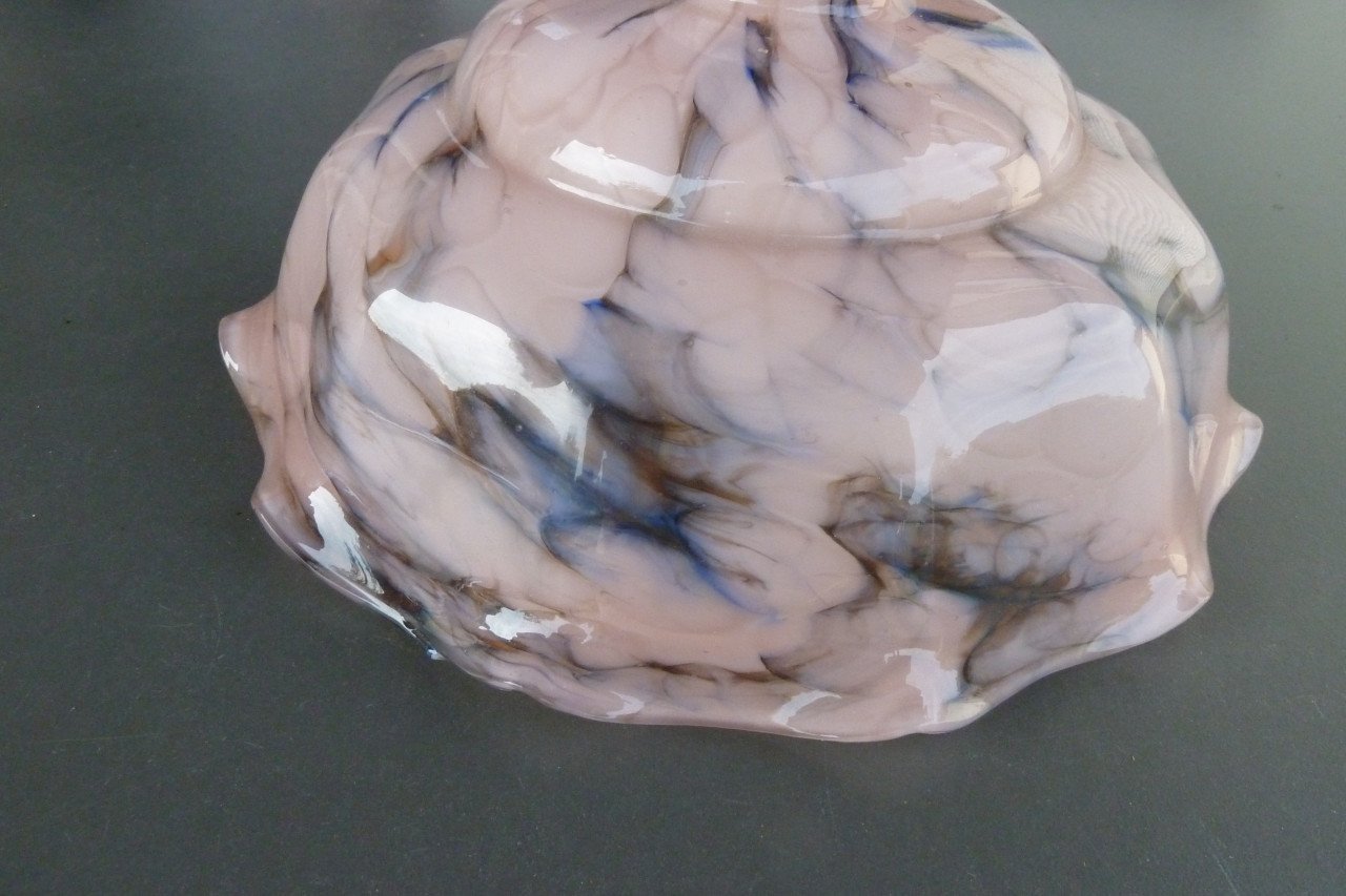 Lampenkap opaline vintage antiek rose