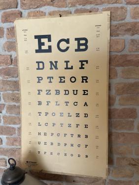 Vintage ogentest kaart