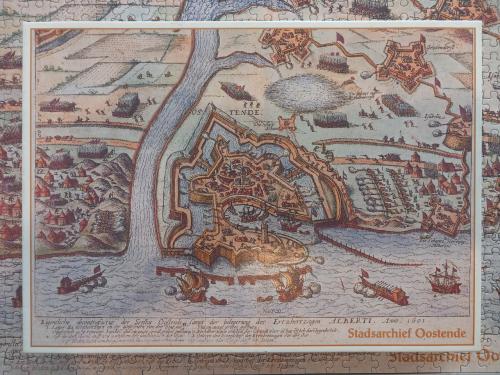 Puzzel kaart Oostende