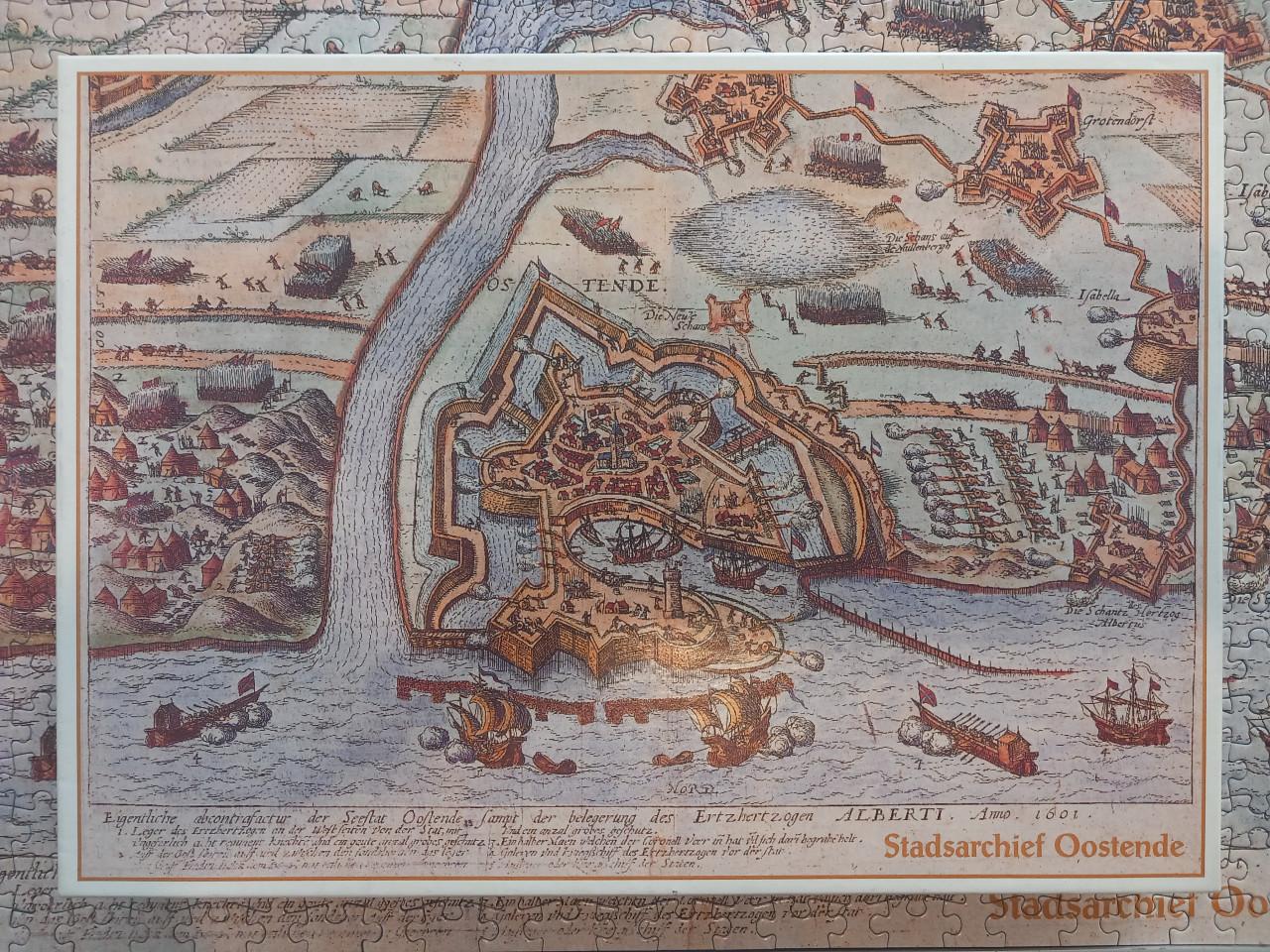 Puzzel kaart Oostende