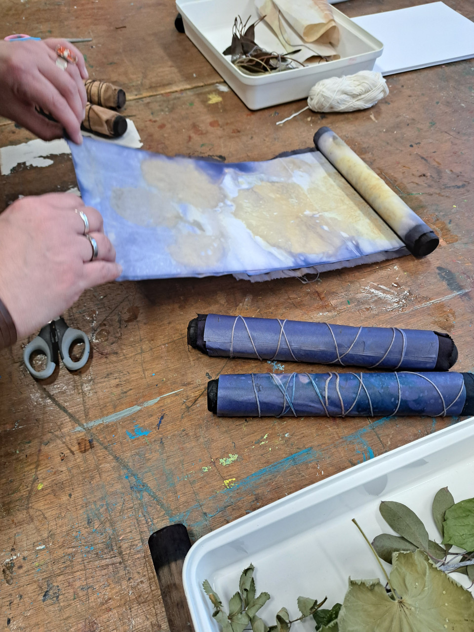Ecoprinten workshop vrijdag 2 mei Noordgouwe