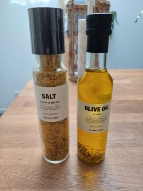 NIEUW: Nicolas Vahé lemon OLIJFOLIE + lemon & thyme ZOUT !!