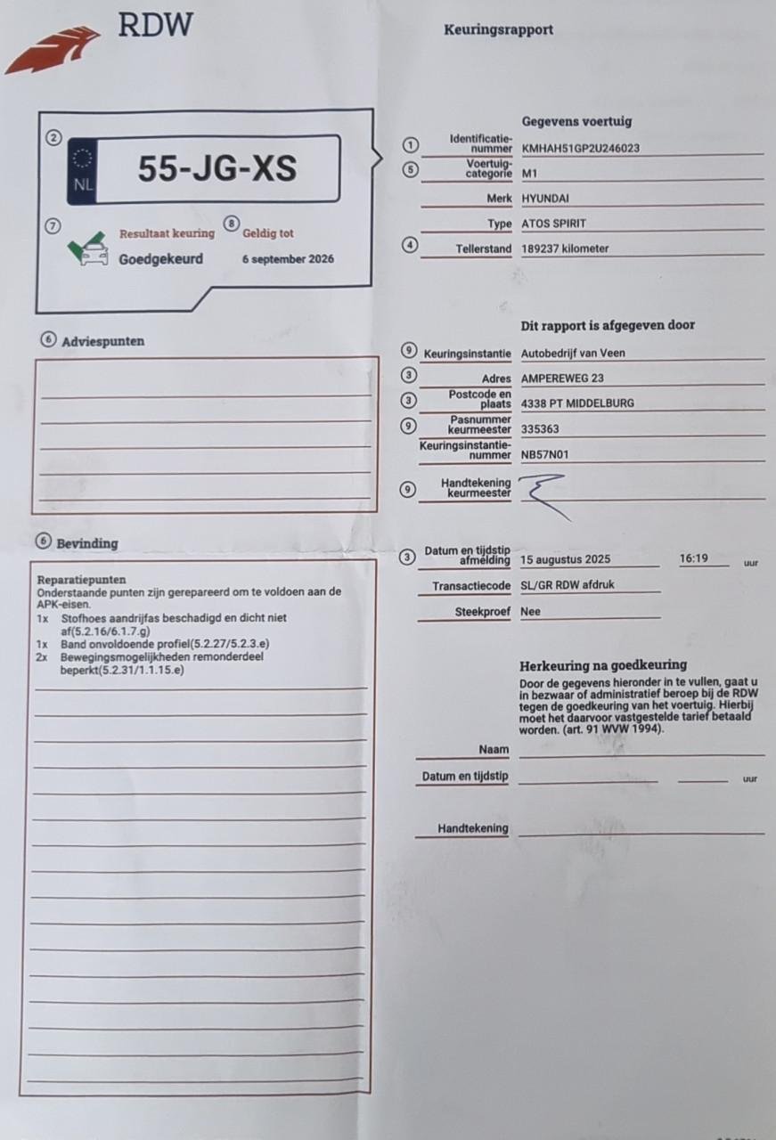 Hyundai Atos, goed rijdend