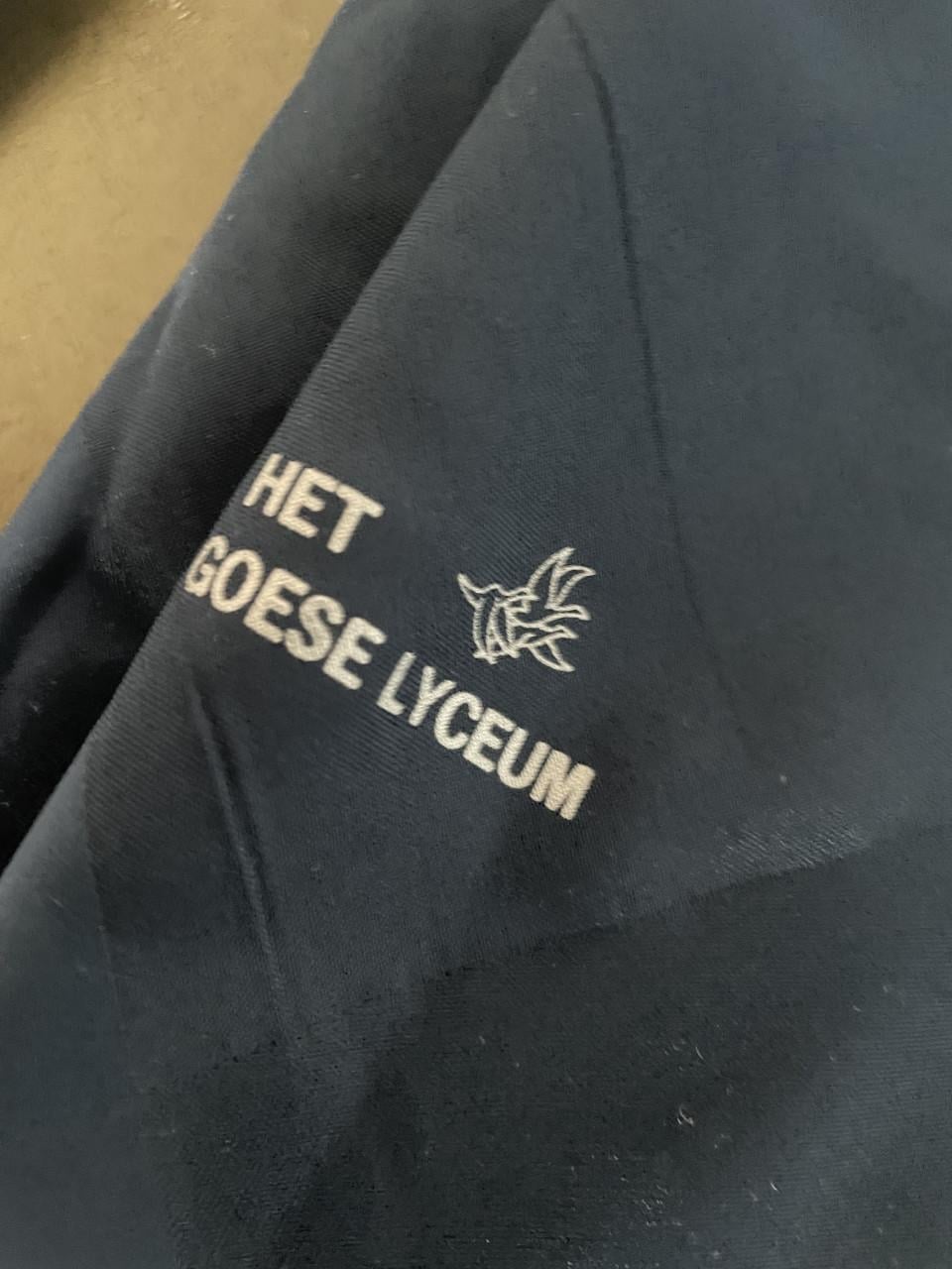 Goese Lyceum - stropdas en dames shawl donker blauw - in nieuwstaat