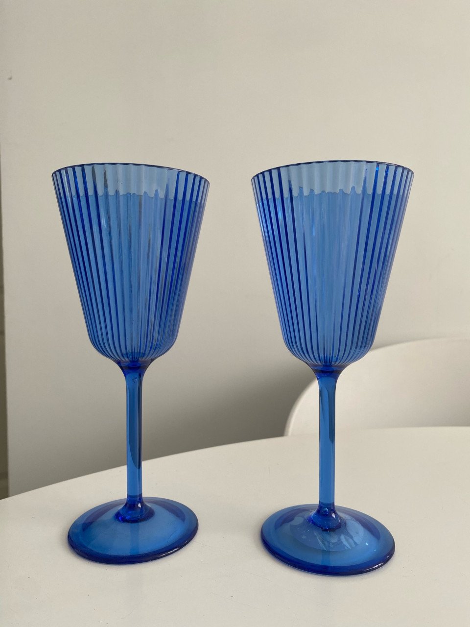 Wijnglas kunstof blauw