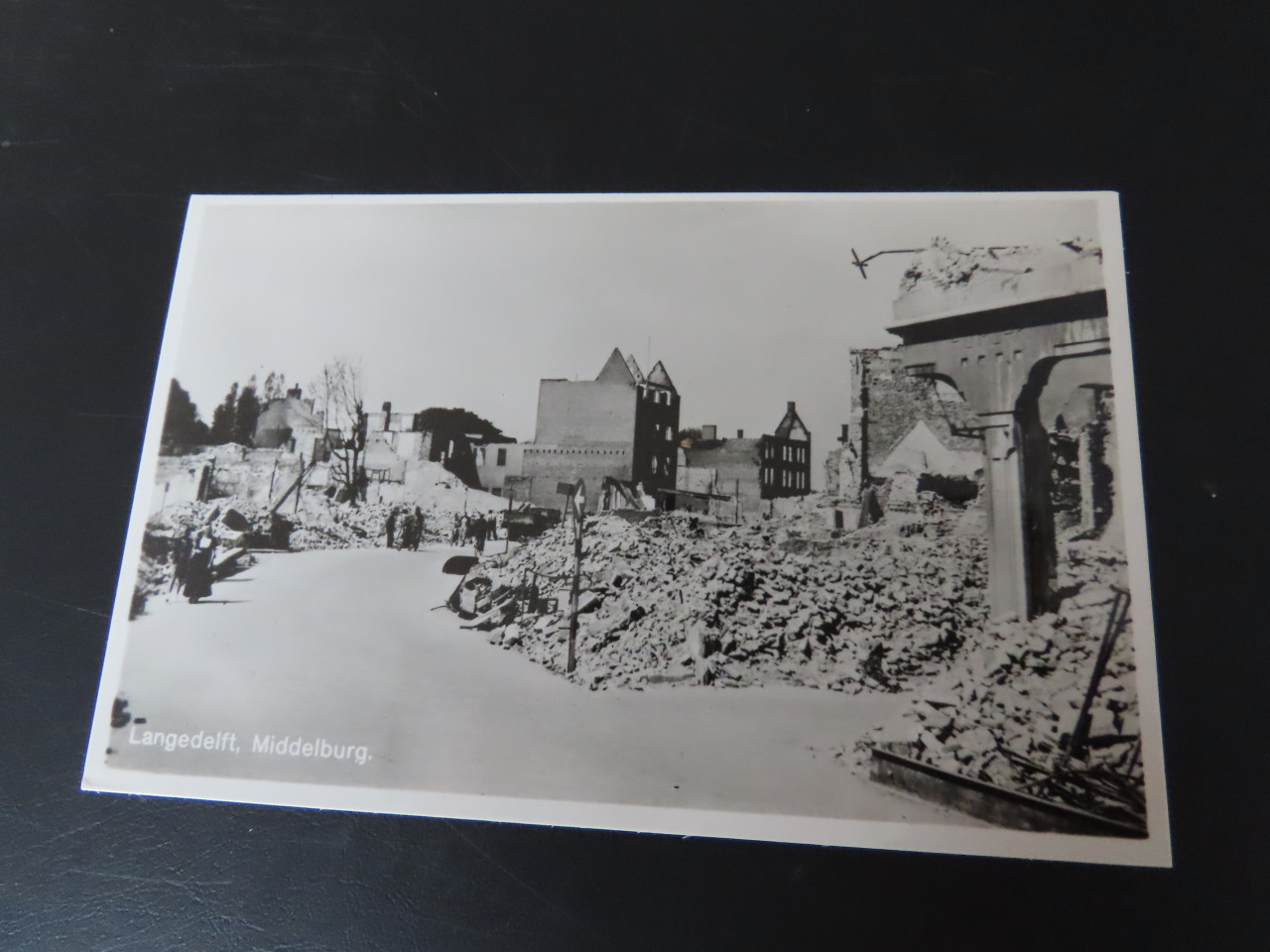 Fotokaart bombardement Middelburg 1