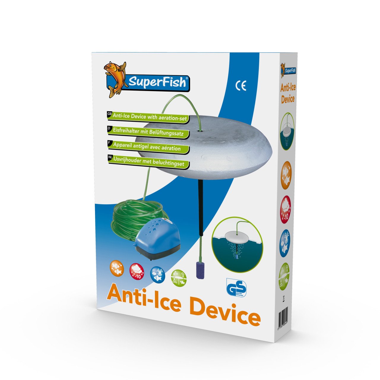 SuperFish IJsvrijhouder met luchtpomp Anti-Ice Device