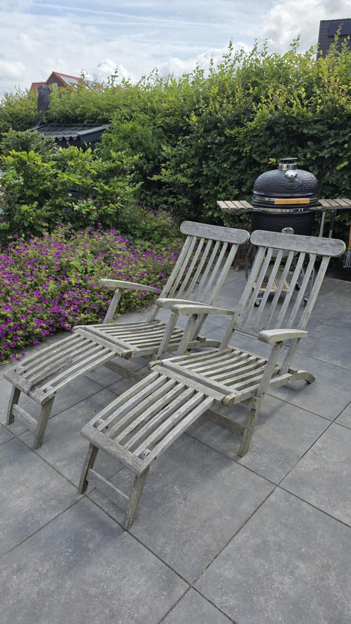 Teak houten Ligstoelen