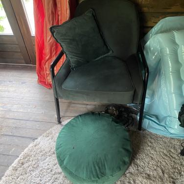 Fauteuil groen fluweel