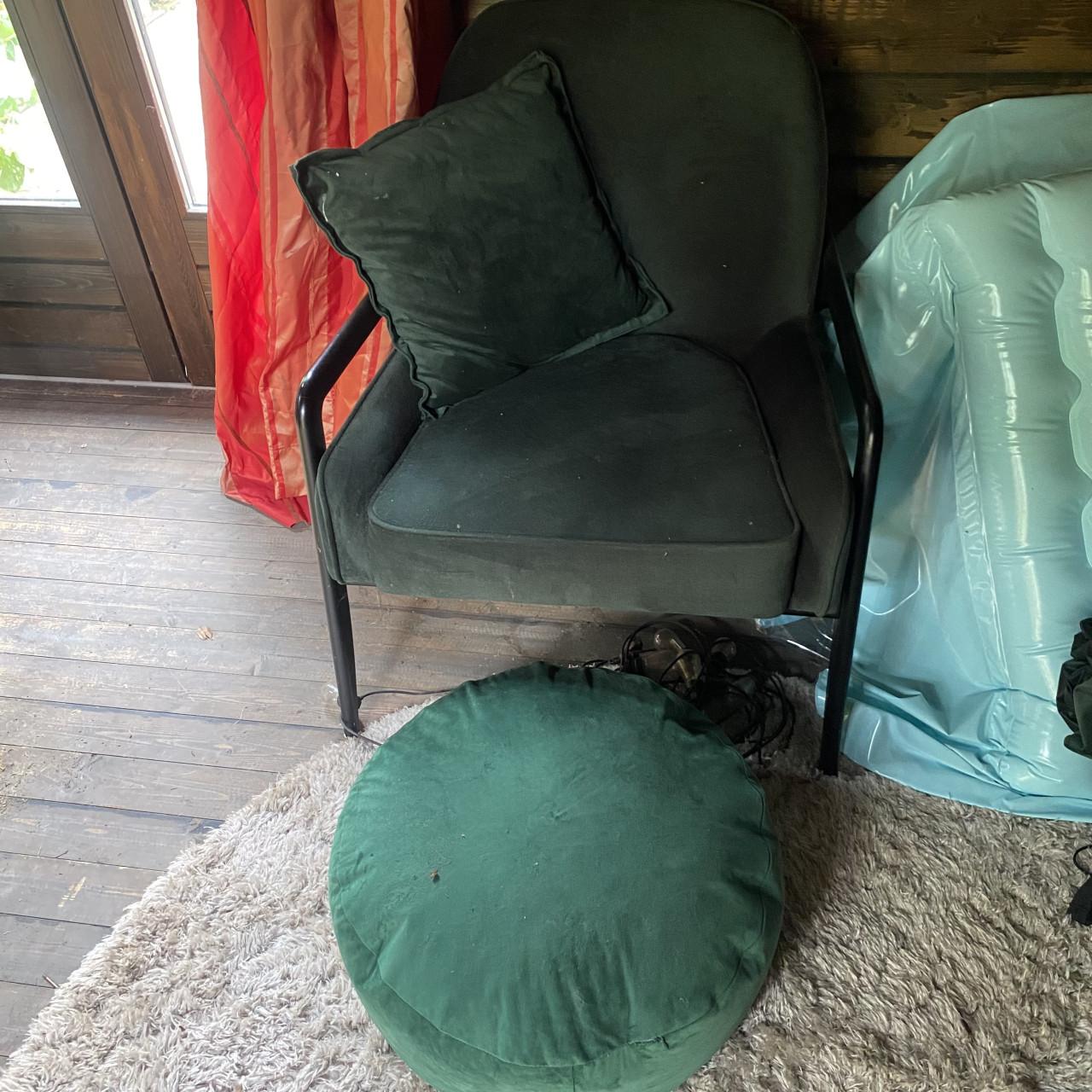 Fauteuil groen fluweel