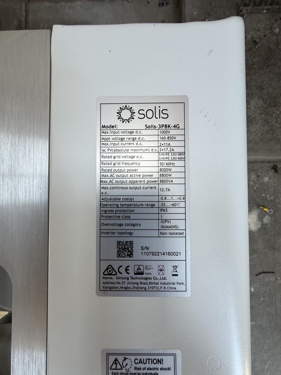 Solis 3P10K-4G, Solis 3P8K-4G (Omvormer Zonnepanelen)
