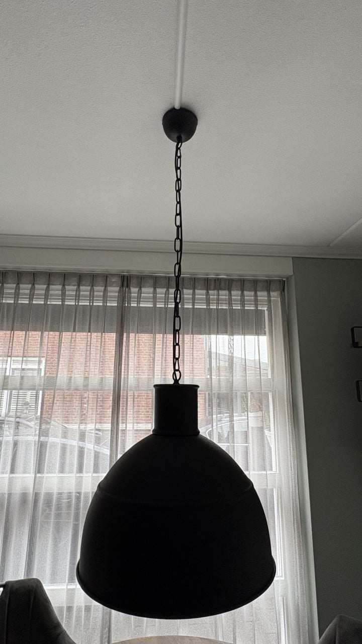 Industriële hanglamp mat zwart