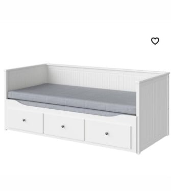 Hemnes bedbank wit.