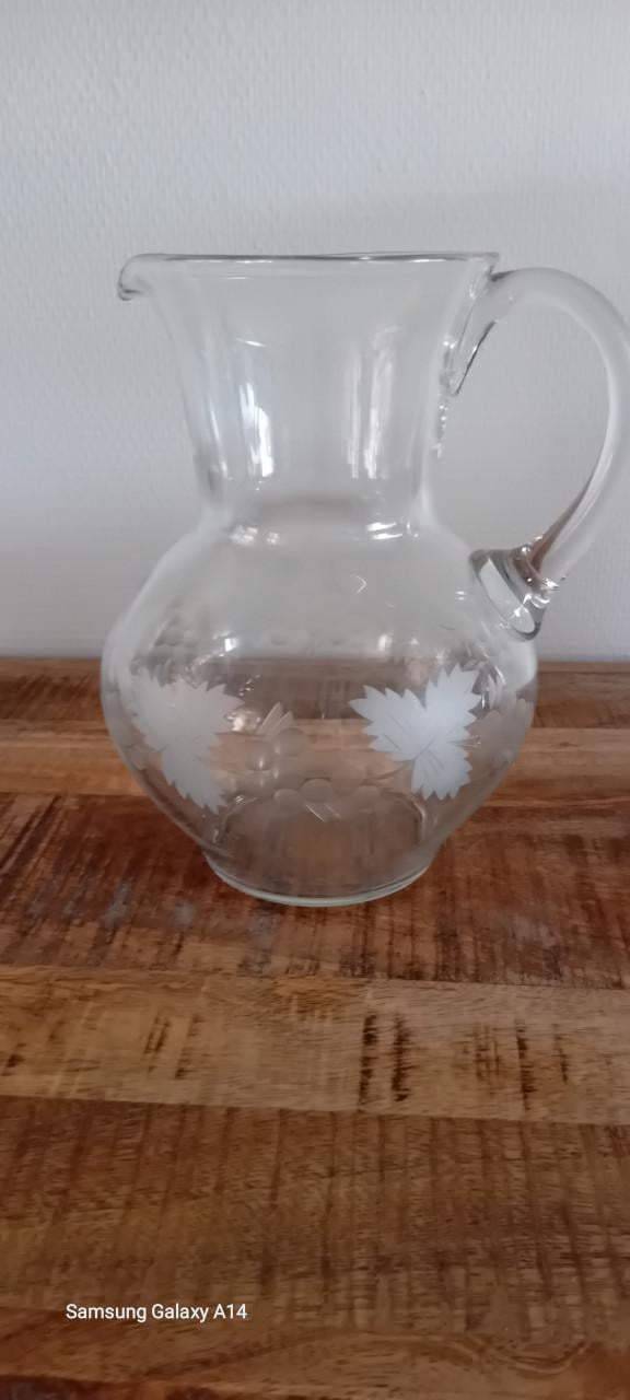 Prachtige vintage grote sap/water karaf