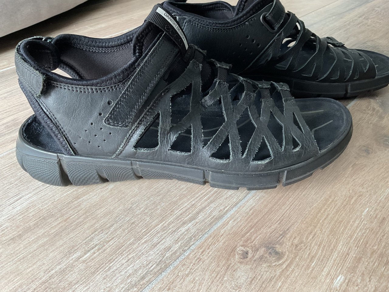 Ecco zwart leren dames sandalen maat 41