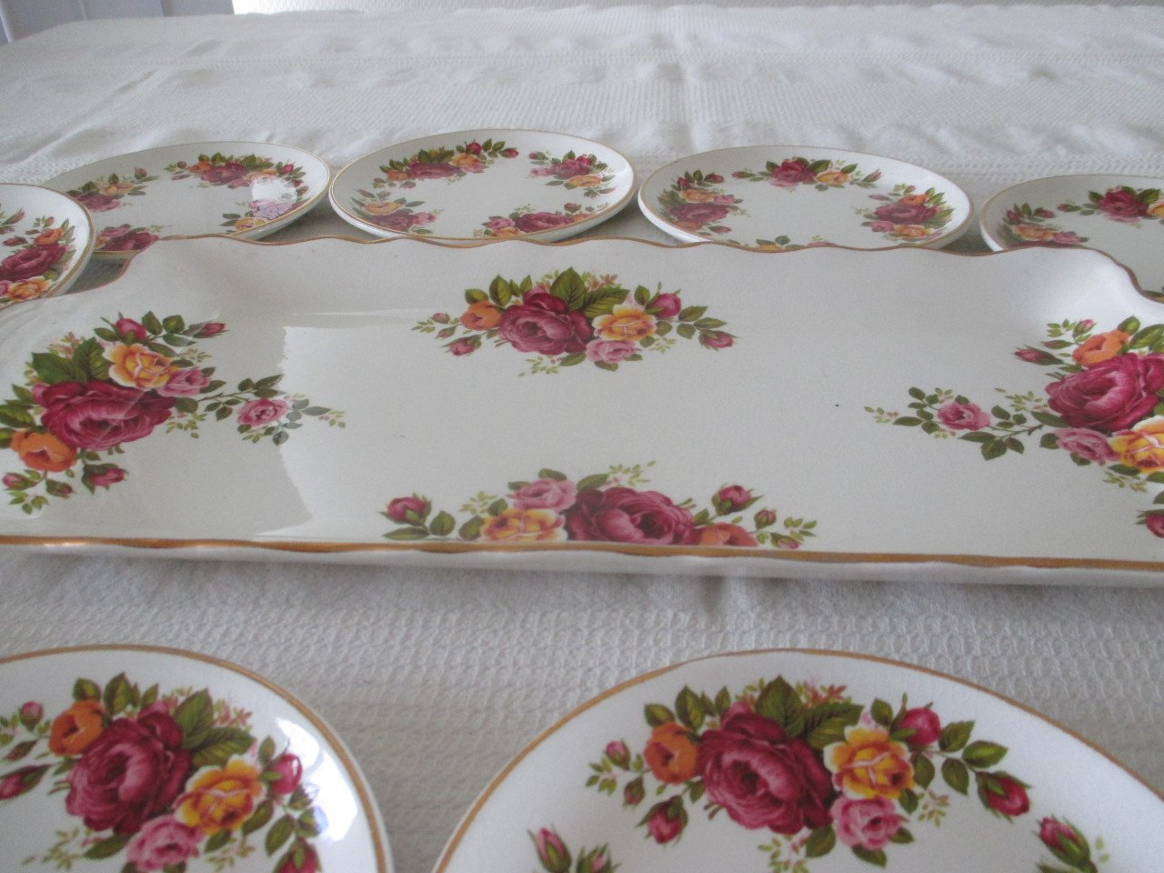 Uniek James Kent  OLD FOLEY  porcelein High Tea Serveer set