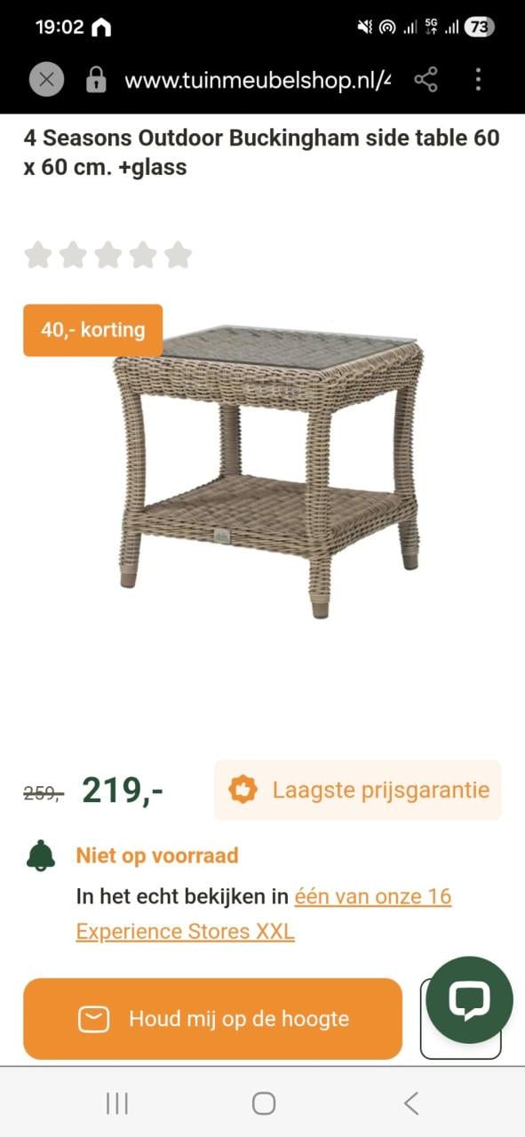 4SO Buckingham bijzettafel