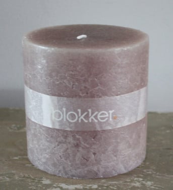 Grijs tuope kleur kaars merk van blokker