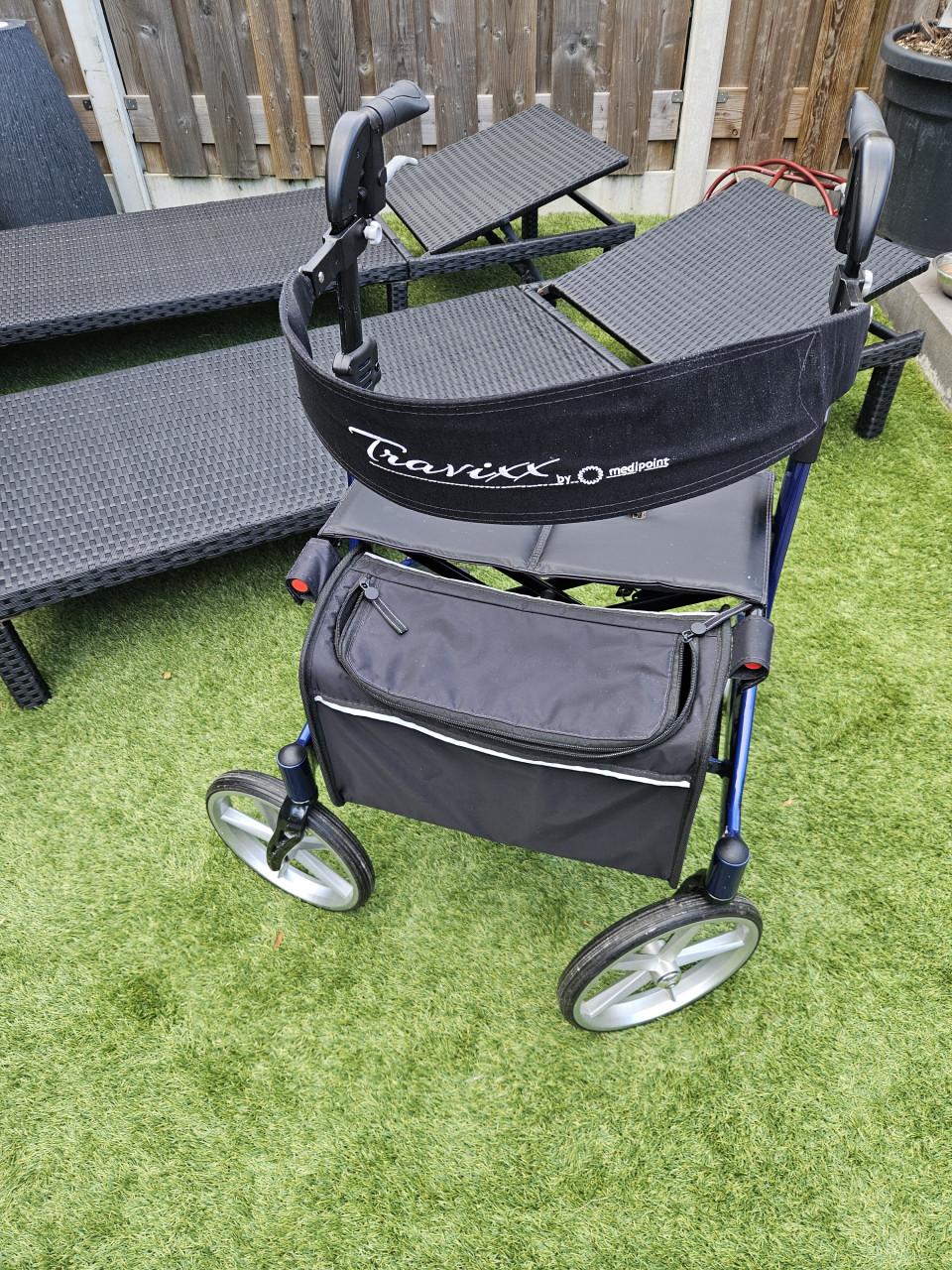 ZGAN Travixx Deluxe Rollator Donkerblauw MAAT S