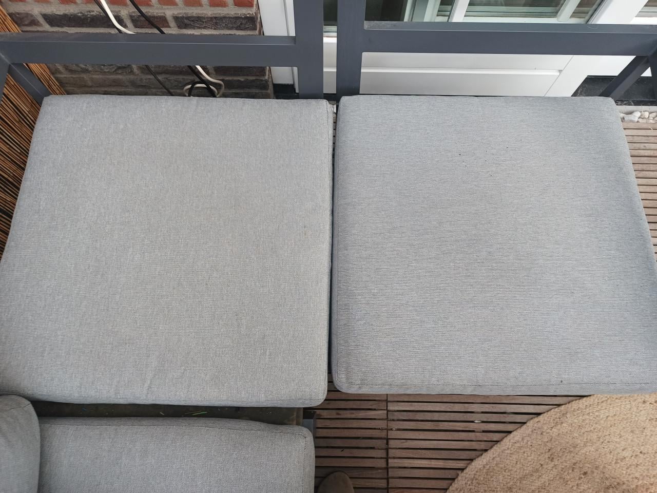 Soltex loungebank zitkussens waterbestendig mistgrijs diverse maten