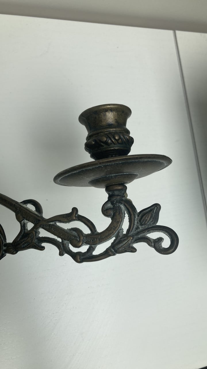 Art nouveau wand kandelaar dubbel
