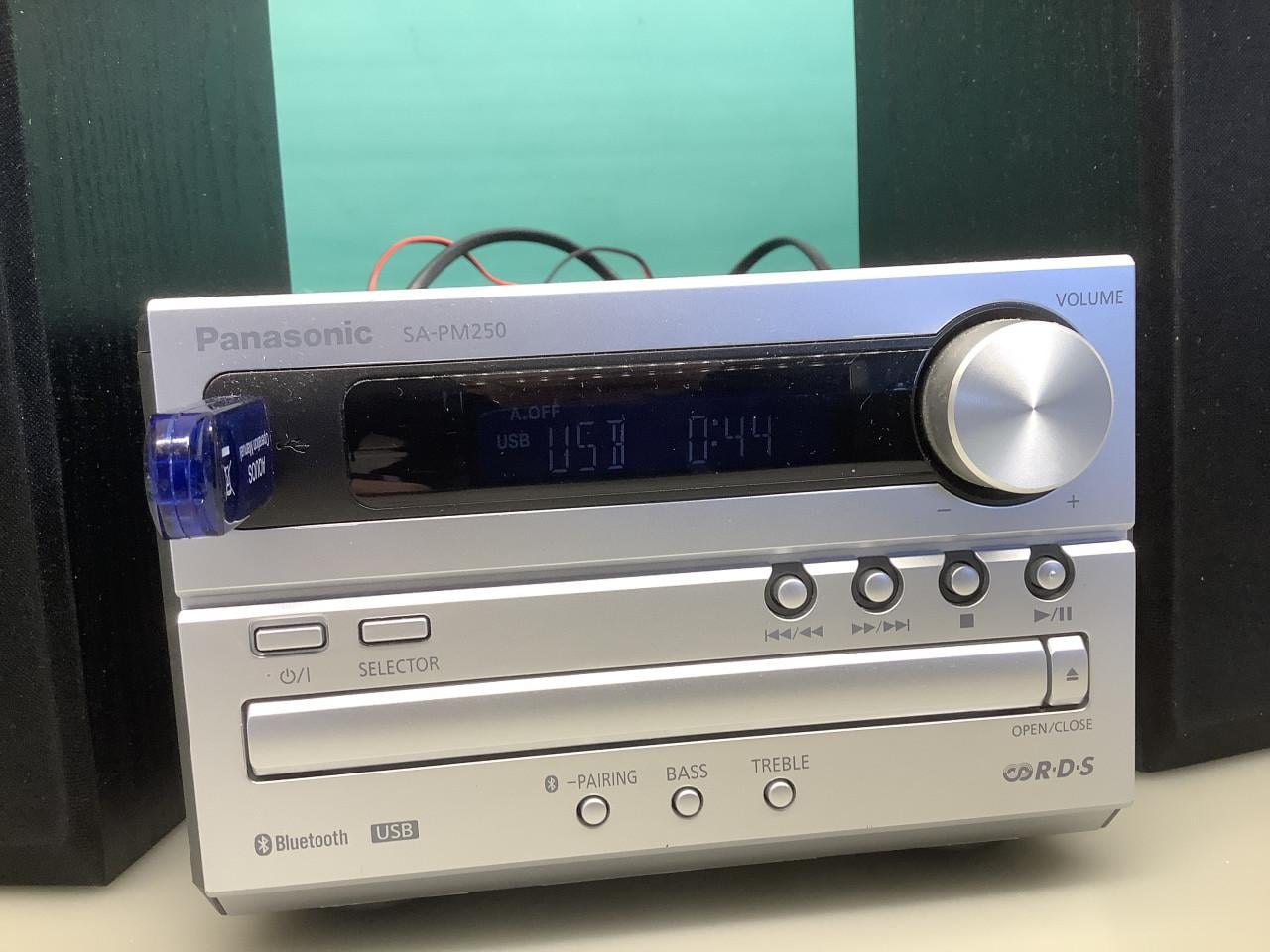 Stereo-set, miniset Panasonic SA-PM250. USB, Bluetooth.