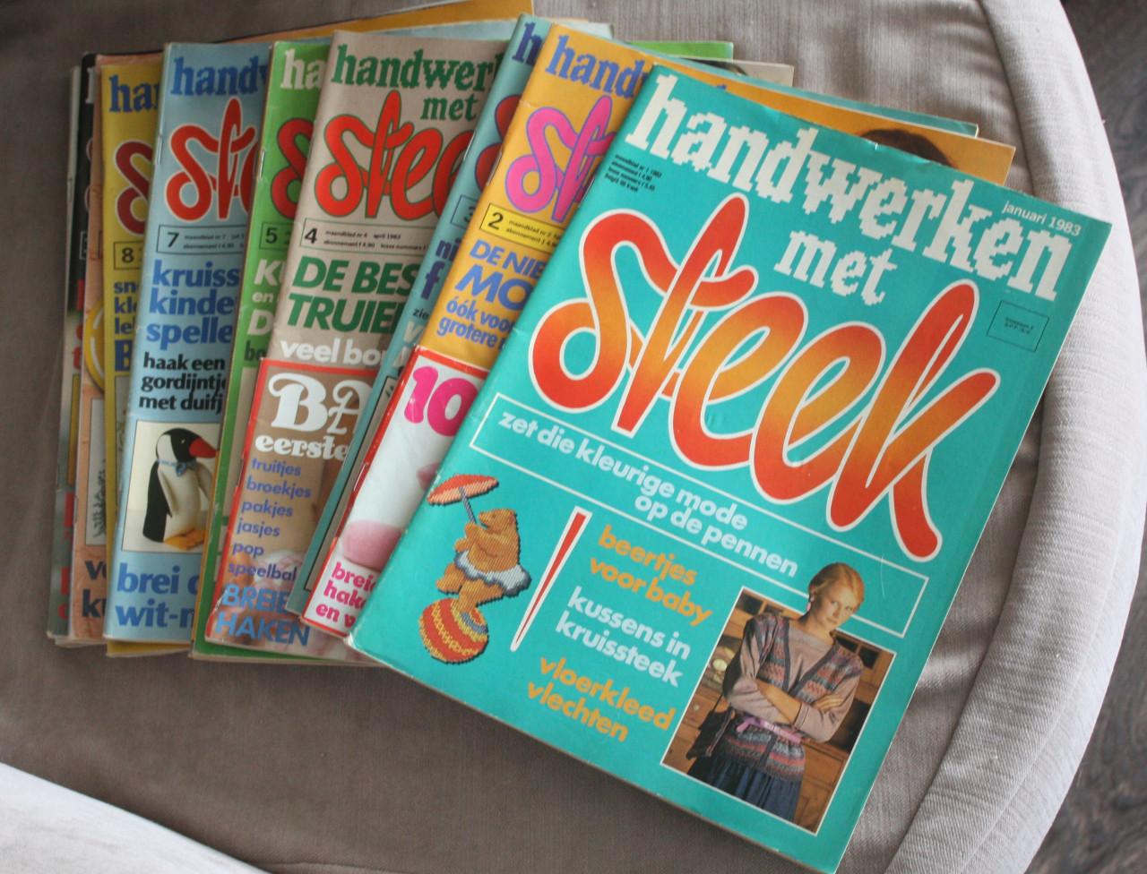 Handwerken met steek complete jaargan 12 tijdschriften 1983