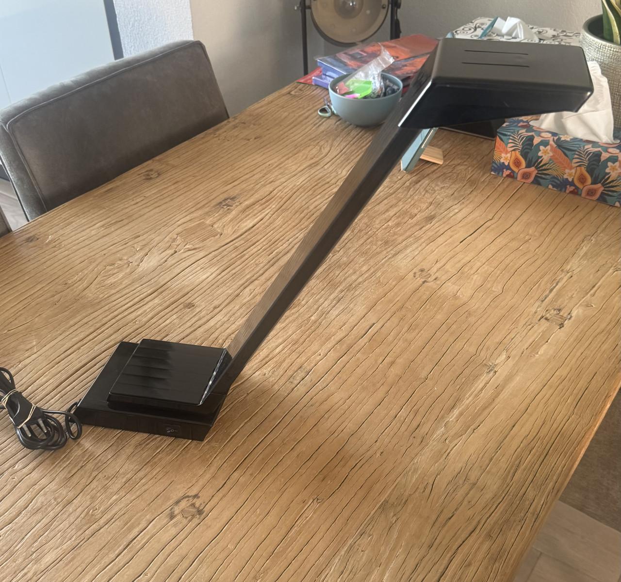 Vintage Post Moderne tafel-/bureau lamp zwart