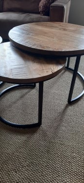 Salontafteltjes mangohout 2 st