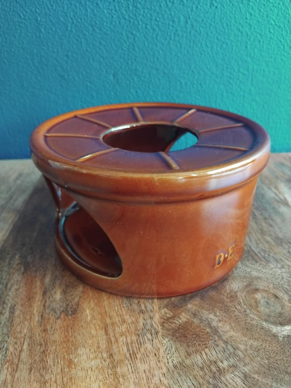 Vintage Koffie/Theepot Theelichtwarmer Kop/schotel