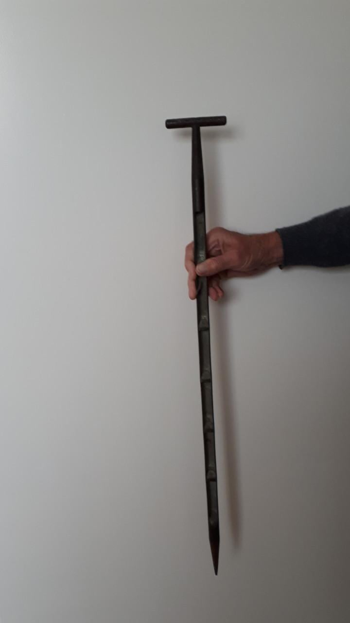 Koperen grondmonsternemer.