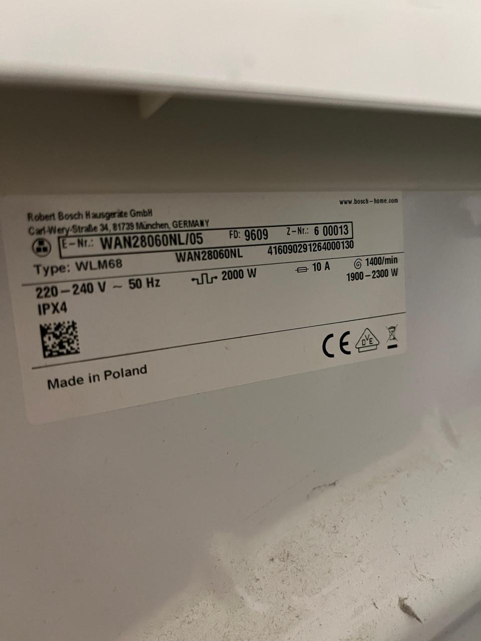 Bosch Eco Silence serie 4 wasmachine