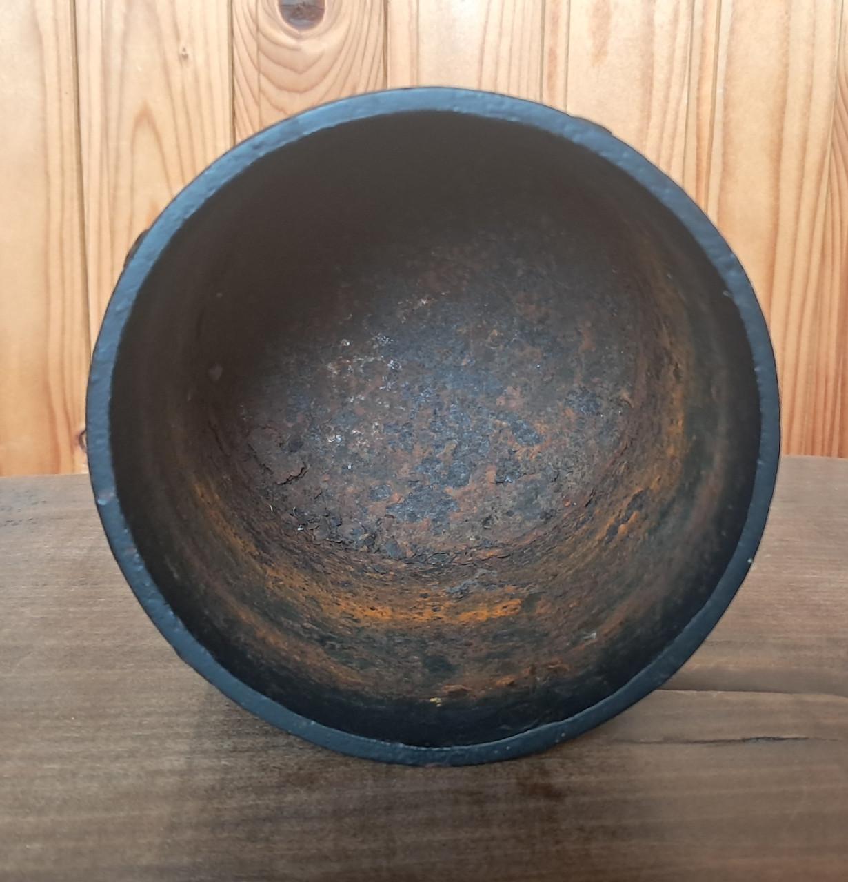 Antieke geijkte maatbeker 1 liter 12/11 x 12 cm hoog
